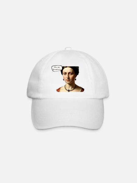 Feministische Dame - Baseballkappe - Weiß/Weiß
