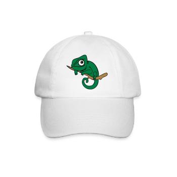 Lui das Chamäleon, dreifarbig - Baseballkappe - Weiß/Weiß - Vorne