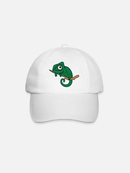 Lui das Chamäleon, dreifarbig - Baseballkappe - Weiß/Weiß