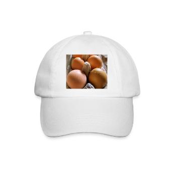 Eier - Baseballkappe - Weiß/Weiß - Vorne