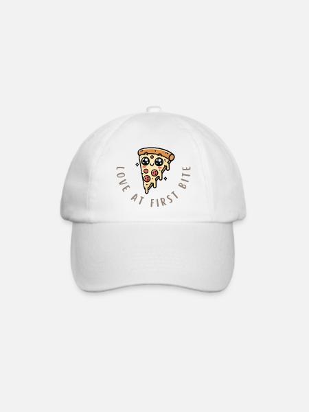 Melted Perfection – Pizza Lovers Unite! - Baseballkappe - Weiß/Weiß