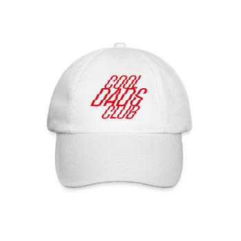 Cool Dads Club – Stylischer Vater-Look - Baseballkappe - Weiß/Weiß - Vorne