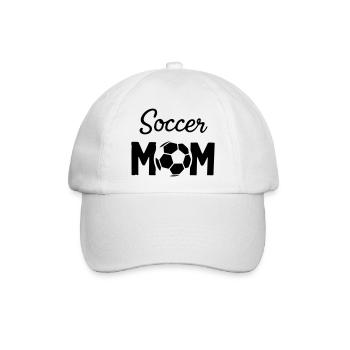 Fußballmama - Baseballkappe - Weiß/Weiß - Vorne
