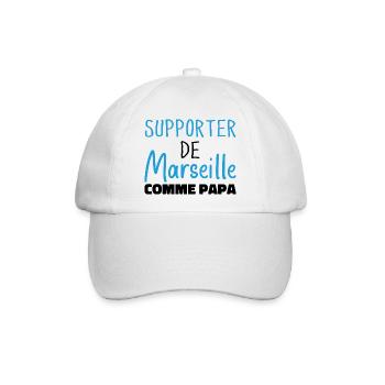 Marseille Humor Marseille Fan - Baseballkappe - Weiß/Weiß - Vorne