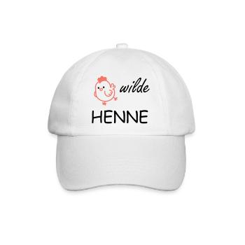 wilde Henne - Baseballkappe - Weiß/Weiß - Vorne