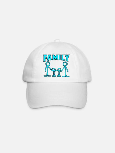 Familienmuster. - Baseballkappe - Weiß/Weiß