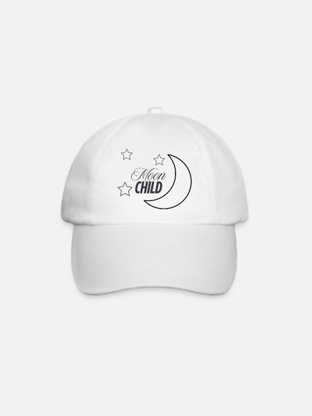 Moon Child – Deine Verbindung zum Mond - Baseballkappe - Weiß/Weiß
