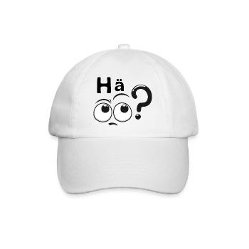Hä? - Baseballkappe - Weiß/Weiß - Vorne