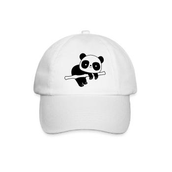 Pandabär - Baseballkappe - Weiß/Weiß - Vorne