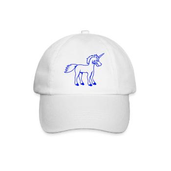 Einhorn Böse Wütend Angriff Zähne knirschen sauer - Baseballkappe - Weiß/Weiß - Vorne
