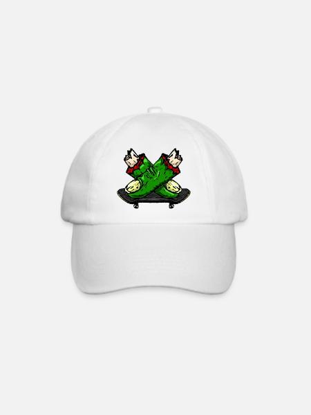 Skate or Die Trying - Baseballkappe - Weiß/Weiß