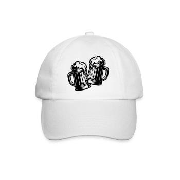 Bier Anstoßen Prost - Baseballkappe - Weiß/Weiß - Vorne