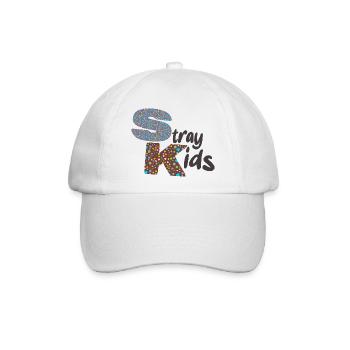 Streunende kinder text  - Baseballkappe - Weiß/Weiß - Vorne