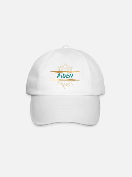 Aiden als Aiden - Baseballkappe - Weiß/Weiß
