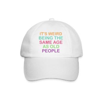 Humorvolles Altersvergleich Design - Baseballkappe - Weiß/Weiß - Vorne