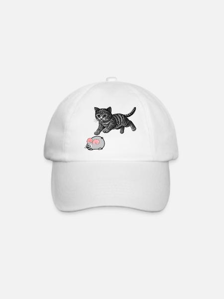 Katz-und-Maus-Spiel - Baseballkappe - Weiß/Weiß