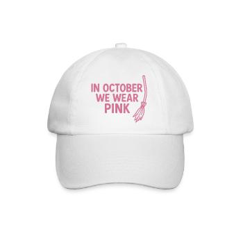 In October We Wear Pink - Baseballkappe - Weiß/Weiß - Vorne