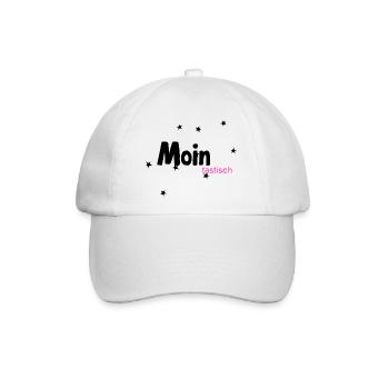MOINtastisch Neon Pink Schriftzug - Baseballkappe - Weiß/Weiß - Vorne