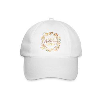 Cozy Atumn Vibes - Baseballkappe - Weiß/Weiß - Vorne