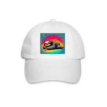 Faultier - Baseballkappe - Weiß/Weiß - Vorne