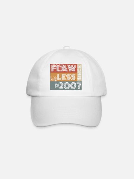 18. Geburtstag Flawless since 12/2007 - Baseballkappe - Weiß/Weiß