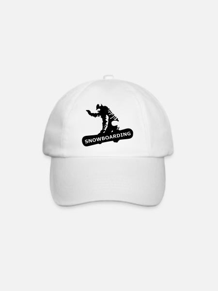 Snowboarding - Baseballkappe - Weiß/Weiß