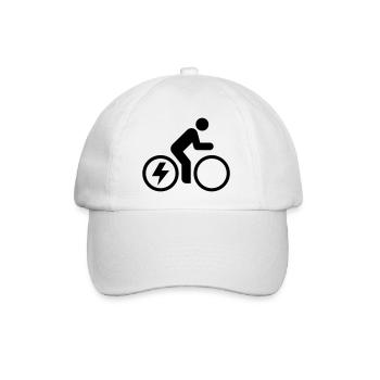 E-bike, E-Biker, Fahrradtour - Baseballkappe - Weiß/Weiß - Vorne