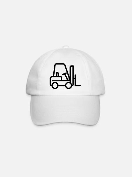 Gabelstapler - Baseballkappe - Weiß/Weiß