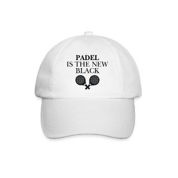 Padel is the new black - Baseballkappe - Weiß/Weiß - Vorne