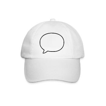 Sprechblase Comic selbst gestalten personalisieren - Baseballkappe - Weiß/Weiß - Vorne