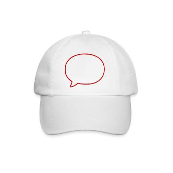 Sprechblase Comic selbst gestalten personalisieren - Baseballkappe - Weiß/Weiß - Vorne