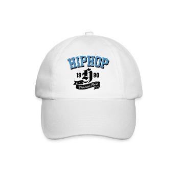 Oldschool HipHop Arch-Logo - Baseballkappe - Weiß/Weiß - Vorne