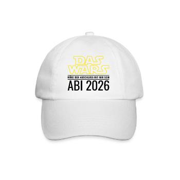 Abi 2026 Das wars Möge der Abschluss mit mir sein - Baseballkappe - Weiß/Weiß - Vorne