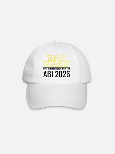 Abi 2026 Das wars Möge der Abschluss mit mir sein - Baseballkappe - Weiß/Weiß
