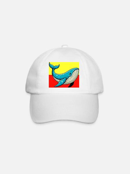 Wal - Baseballkappe - Weiß/Weiß