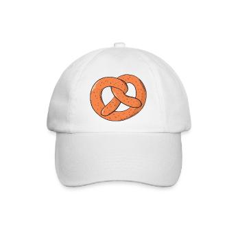 Brezel Laugenbrezel Brot Bäcker Brezen Backwaren - Baseballkappe - Weiß/Weiß - Vorne