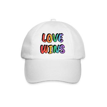 Love Wins Rainbow Gradient - Baseballkappe - Weiß/Weiß - Vorne