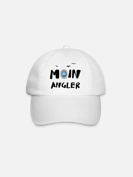 moin angler - Baseballkappe - Weiß/Weiß