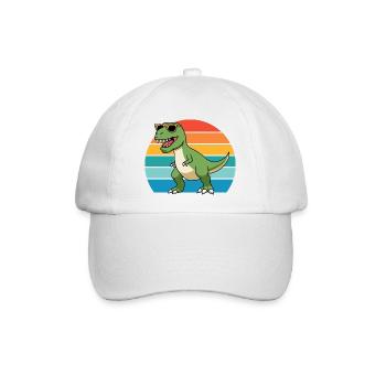 Trex Tyrannosaurus Rex T-Rex Dino Dinosaurier - Baseballkappe - Weiß/Weiß - Vorne