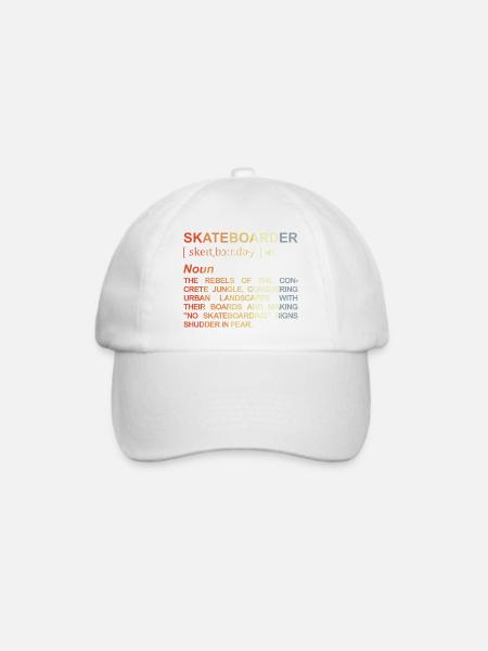 Skateboarder Bedeutung - Baseballkappe - Weiß/Weiß