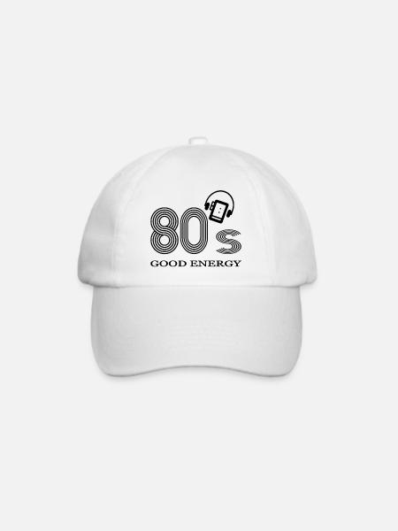 80er Jahre - Baseballkappe - Weiß/Weiß