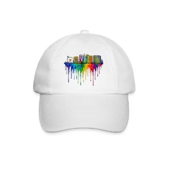 Oakland California Tropfende Kunst - Baseballkappe - Weiß/Weiß - Vorne