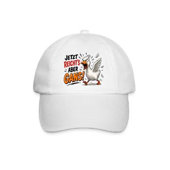  Jetzt Reicht's Aber Gans Lustige Wütende Gans - Baseballkappe - Weiß/Weiß - Vorne