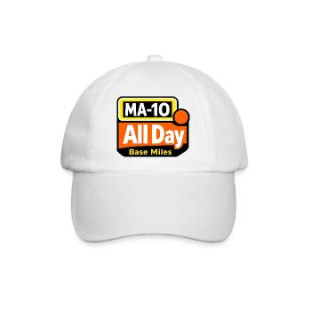 Mallorca MA-10 All Day Road Cycling Base Miles - Baseballkappe - Weiß/Weiß - Vorne