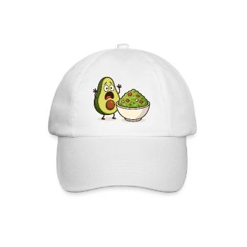 Avocado Guacamole Shock - Baseballkappe - Weiß/Weiß - Vorne