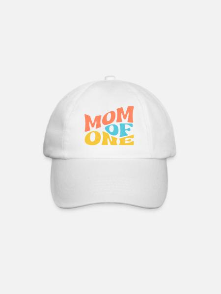 Mom of One - Baseballkappe - Weiß/Weiß