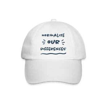 Normalize our Differences - Inklusion - Baseballkappe - Weiß/Weiß - Vorne