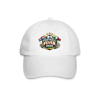 Fußball Fever 2026 Logo - Baseballkappe - Weiß/Weiß - Vorne