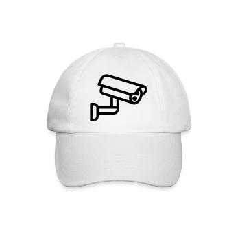 Kamera - Baseballkappe - Weiß/Weiß - Vorne
