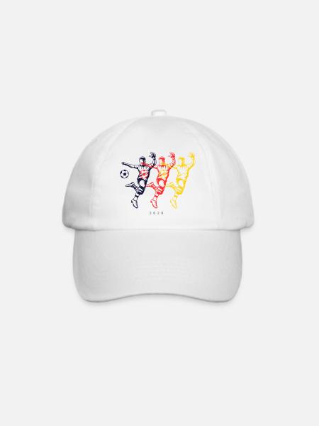 Deutsche Fußballfans - Baseballkappe - Weiß/Weiß